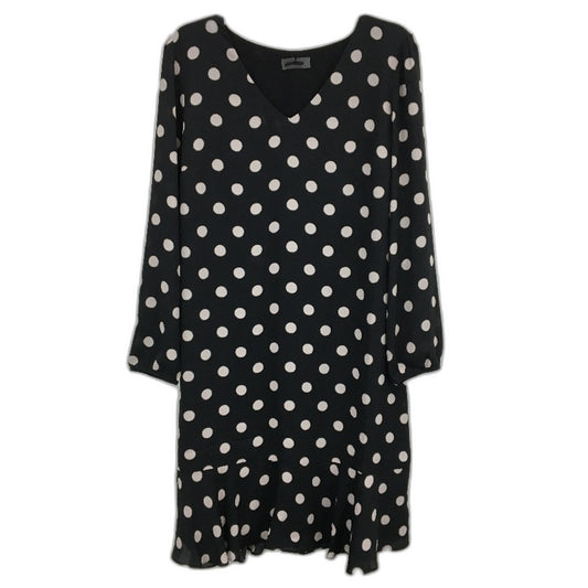 Jacqui.E Caroline V Neck Polka Dot Tunic Dress Ladies Size AU 16 NEW