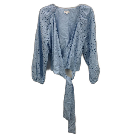 Just Jeans Willow Breeze Blue Side Tie Wrap Top Ladies Size AU 12 NEW