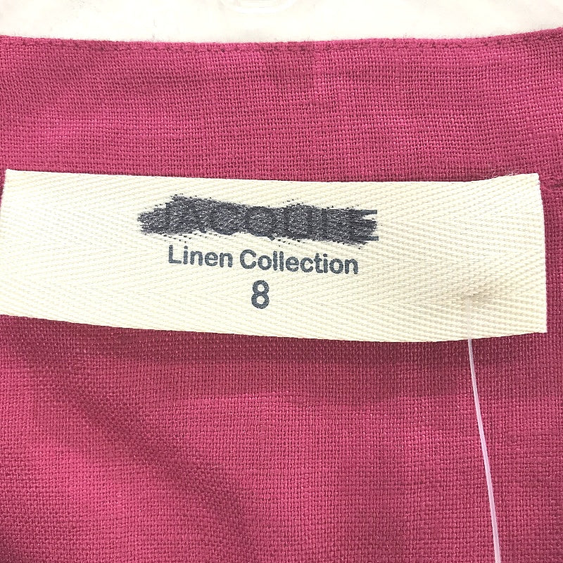 Jacqui.E Lara Linen Knee Length Raspberry Red Dress Ladies Size AUS 8 NEW