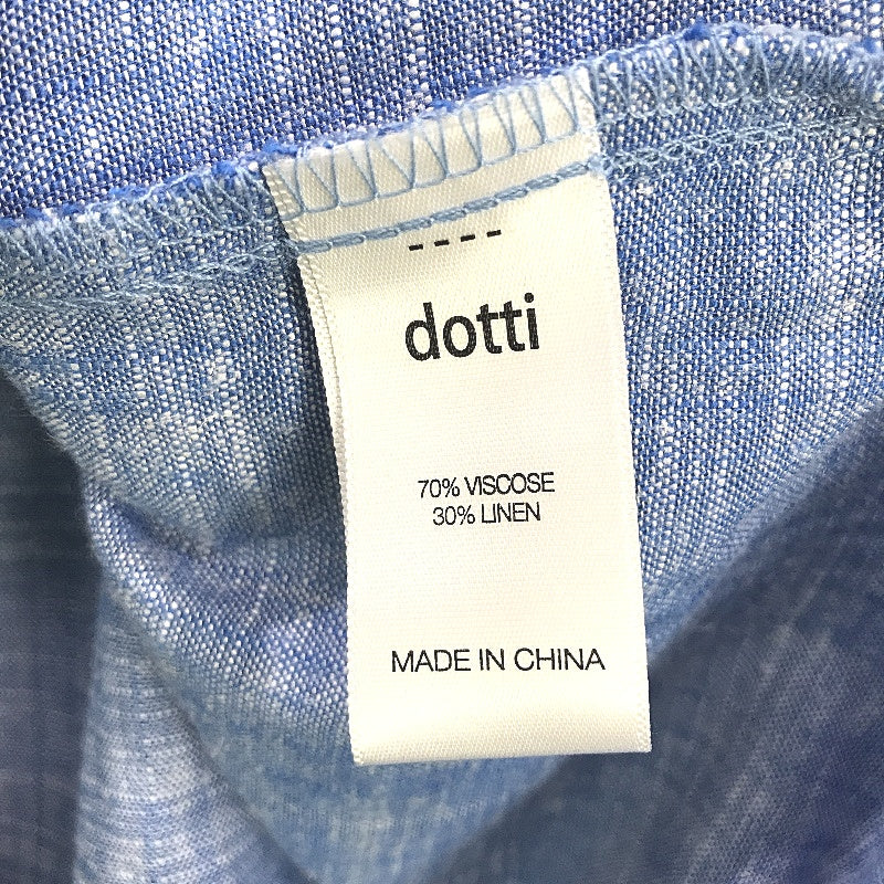 Dotti Paige Blue Marle Long Sleeve Linen Blend Shirt Ladies Size AU 12 NEW