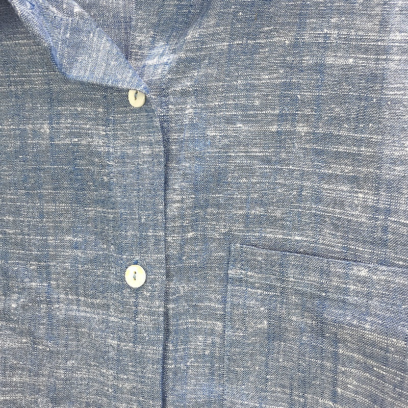 Dotti Paige Blue Marle Long Sleeve Linen Blend Shirt Ladies Size AU 12 NEW