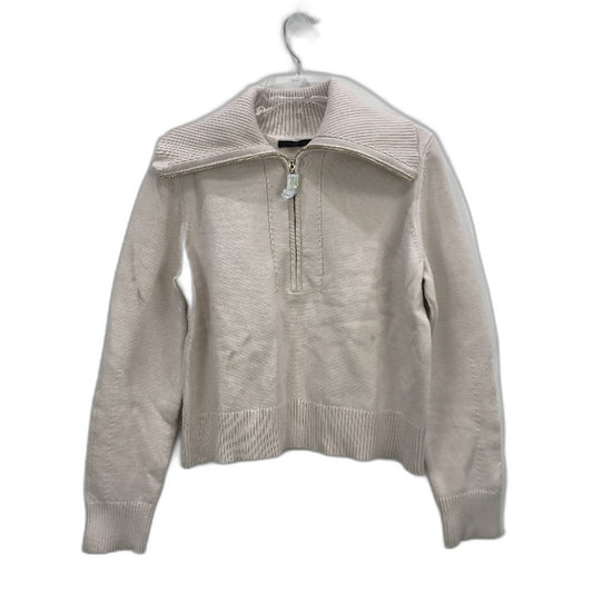 Portmans Fiona Zip Front Off White Knit Sweater Ladies Size Large NEW