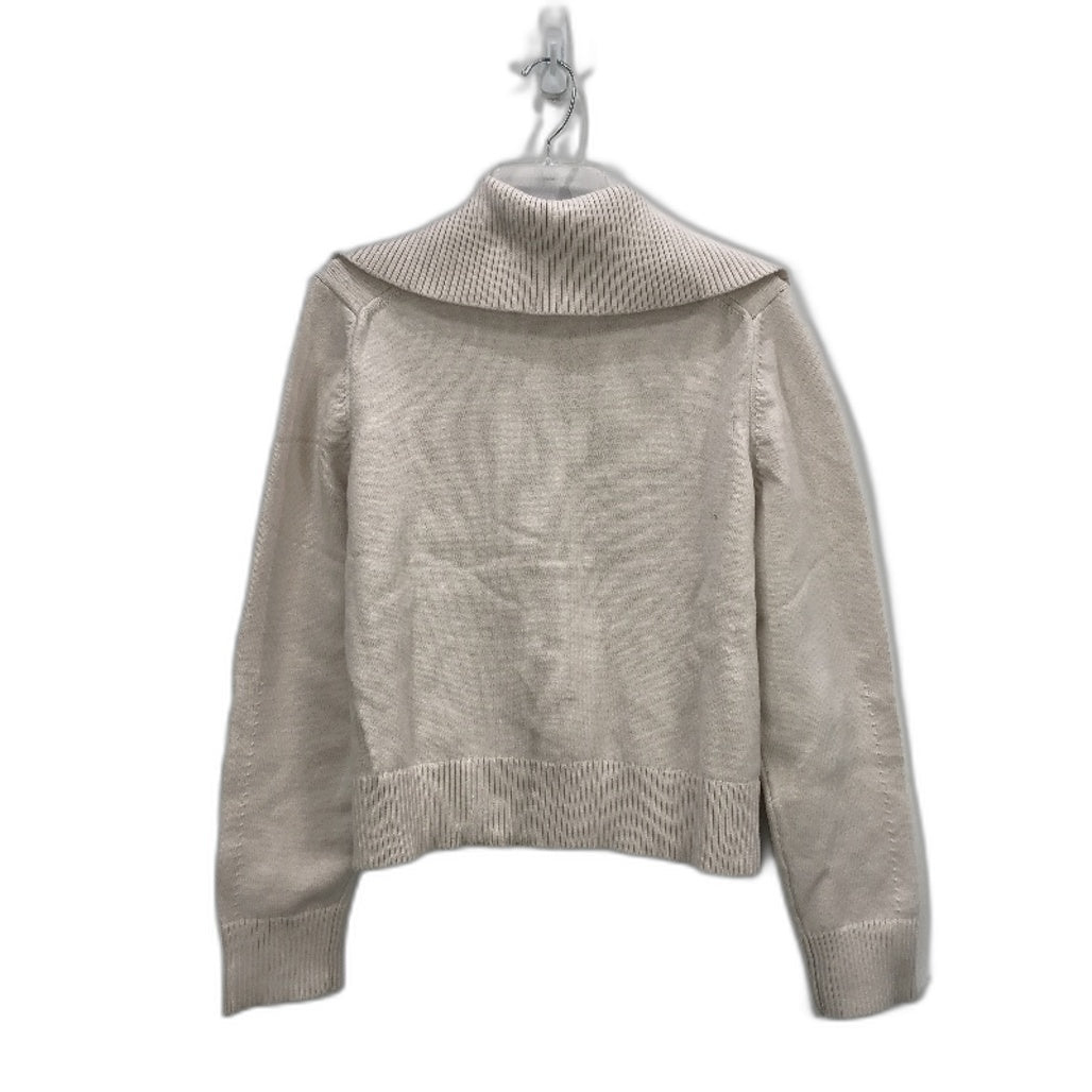 Portmans Fiona Zip Front Off White Knit Sweater Ladies Size Large NEW