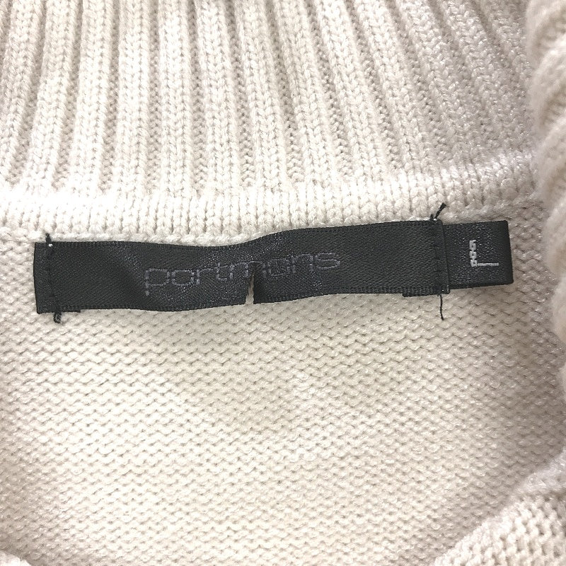 Portmans Fiona Zip Front Off White Knit Sweater Ladies Size Large NEW