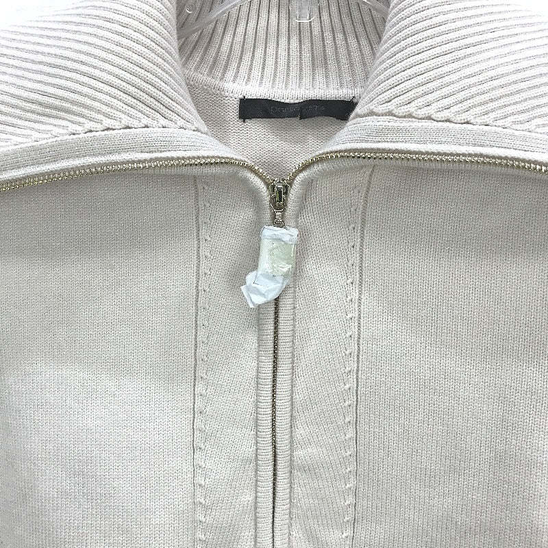 Portmans Fiona Zip Front Off White Knit Sweater Ladies Size Large NEW