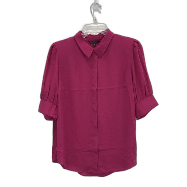 Portmans Macie Short Sleeve Collared Knockout Pink Shirt Ladies Size AU 12 NEW