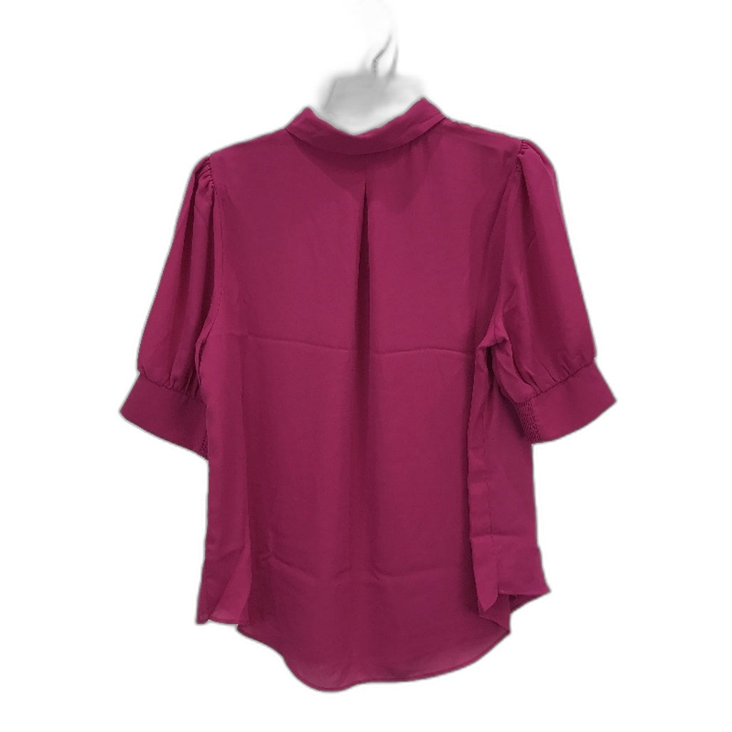 Portmans Macie Short Sleeve Collared Knockout Pink Shirt Ladies Size AU 12 NEW