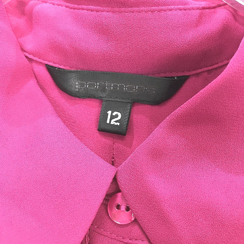 Portmans Macie Short Sleeve Collared Knockout Pink Shirt Ladies Size AU 12 NEW