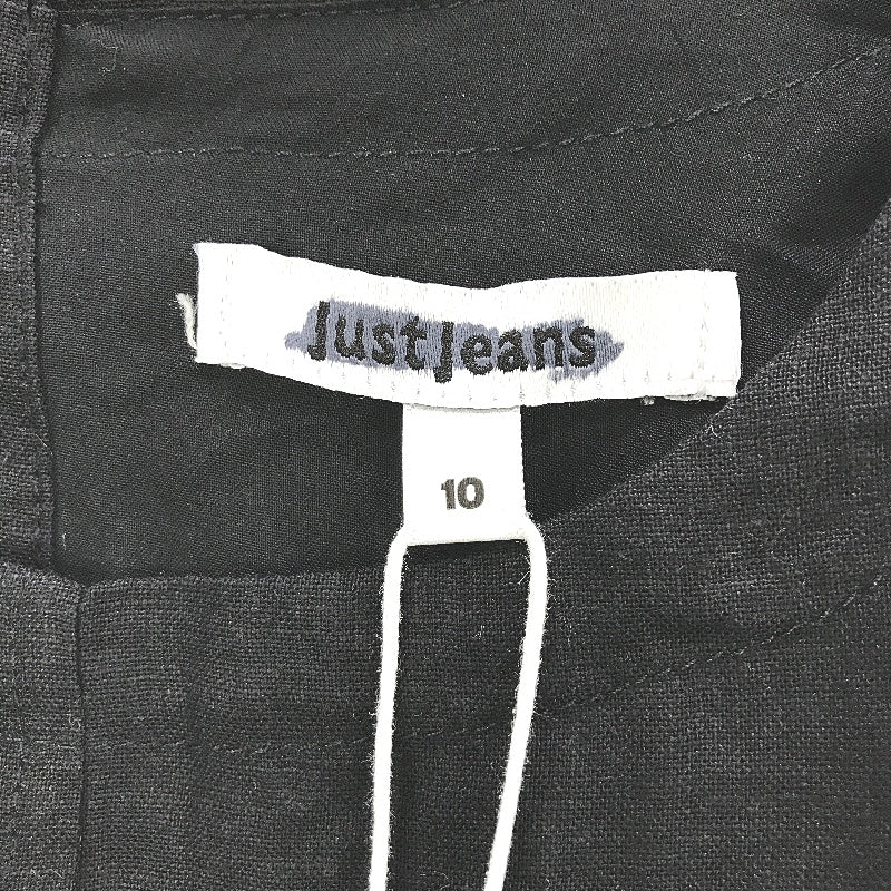 Just Jeans Ginny Black Linen Blend Mini Shift Dress Ladies Size AU 10 NEW