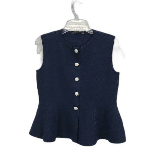 Portmans Jessica Milano Russian Navy Blue Peplum Vest Ladies Size Medium NEW