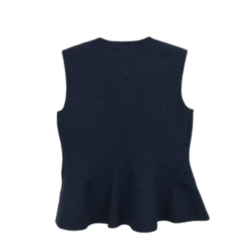 Portmans Jessica Milano Russian Navy Blue Peplum Vest Ladies Size Medium NEW