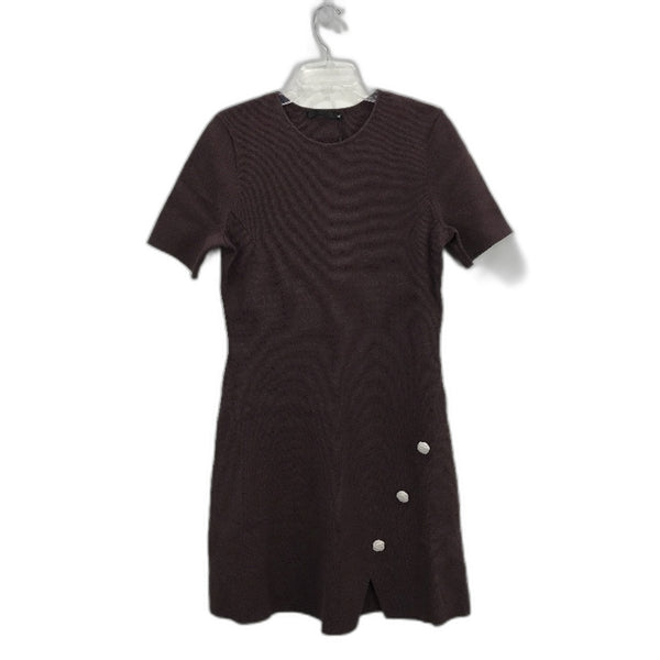 Portmans Riley Curved Milano Fudge Brown Mini Dress Ladies Size Medium NEW