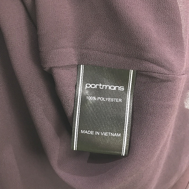 Portmans Daria Shell Dark Choco Short Sleeve Top Ladies Size AU 24+ Curve NEW