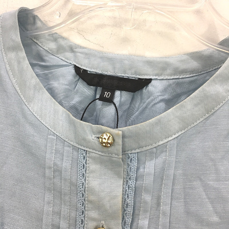 Portmans Lola Puffy Shortsleeve Skyway Blue Blouse Ladies Size AU 10 NEW