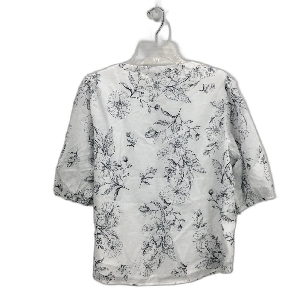 Jacqui.E Freya White Cotton Keyline Bouquet Shirt Ladies Size AU 12 NEW
