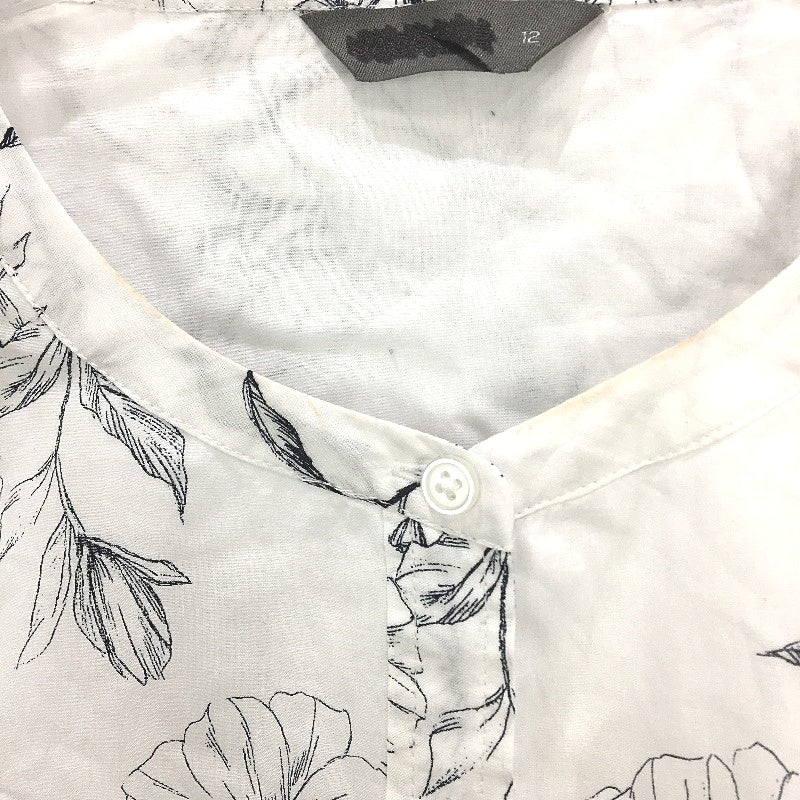 Jacqui.E Freya White Cotton Keyline Bouquet Shirt Ladies Size AU 12 NEW