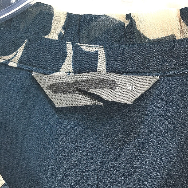 Jacqui.E Skylar Beauty Bloom Teal Floral Sheer Sleeve Blouse Ladies Sz AU 12 NEW