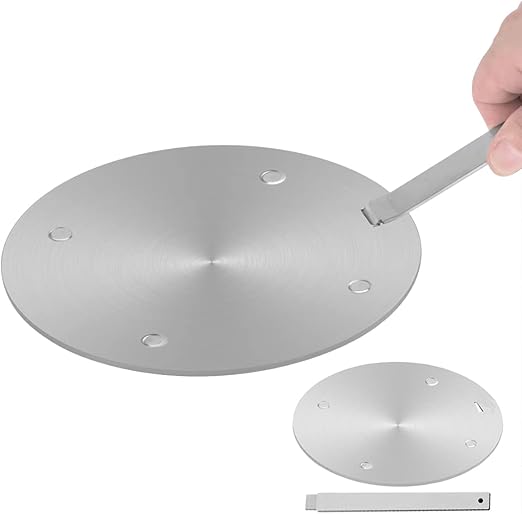 Stainless Steel 9.45" Heat Diffuser Induction Gas Adapter Plate Flame Guard NEW