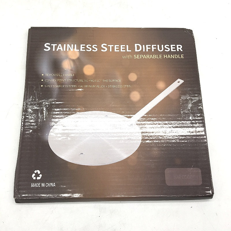 Stainless Steel 9.45" Heat Diffuser Induction Gas Adapter Plate Flame Guard NEW