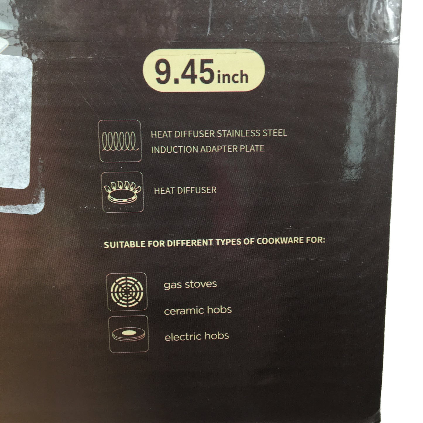 Stainless Steel 9.45" Heat Diffuser Induction Gas Adapter Plate Flame Guard NEW