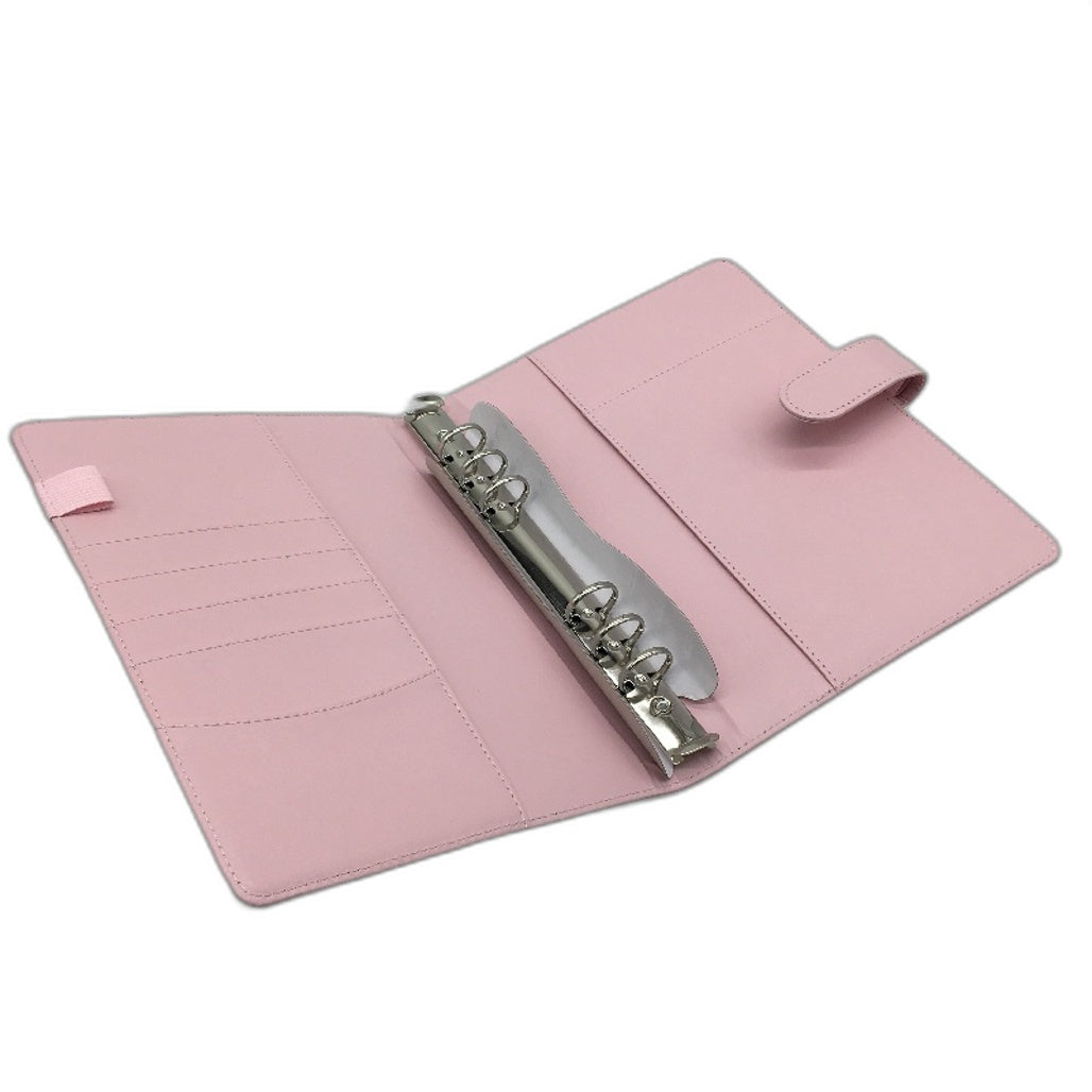 PU Leather A5 Loose Leaf Binder 6 Ring Refillable Notebook Journal Planner NEW
