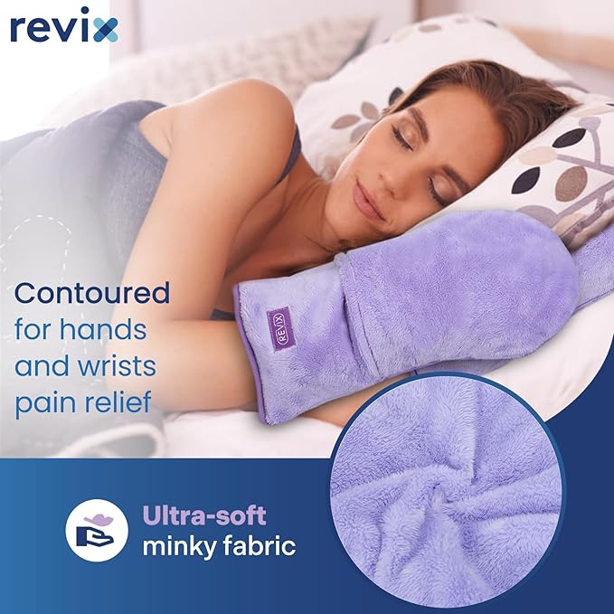 Revix Microwavable Heating Mittens Hand Wrist Finger Relaxation Heat Cold NEW