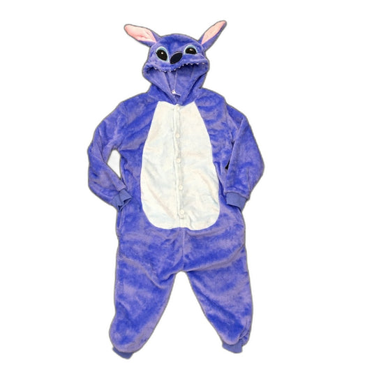 Kids Onesie Stitch Costume Halloween Cosplay Fluffy Jumpsuit Toddler Size110 NEW