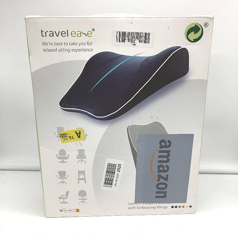 Travel Ease Ergonomic Lumbar Back Support Memory Foam Seat Cushion W Straps NEW