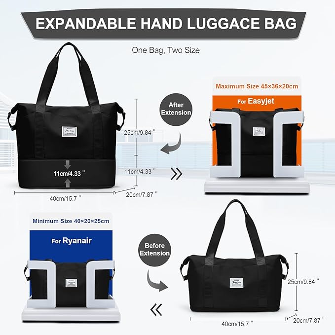 Floless Workshop Limited Edition Travel Weekend Gym Duffle Bag Expandable NEW