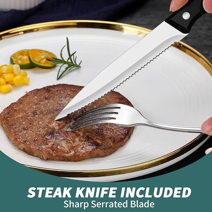 Premium Cutlery Set 60PCS For 10 Stainless Steel Tableware Knife Fork Spoon NEW