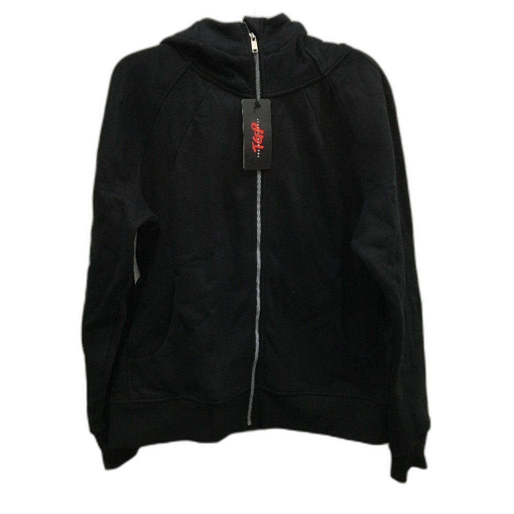 The Gym People Zip Up Fleece Hoodie Workout Jacket Thumb Hole Womens Size L NEW