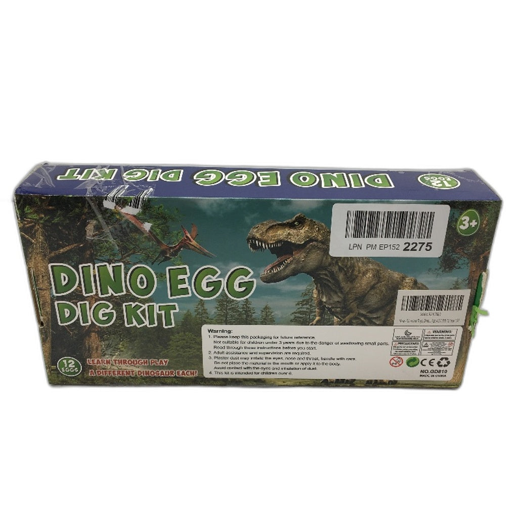 Dino Egg Dig Kit 12 Pack Kids STEM Dinosaur Excavation Party Toys Age 3+ NEW