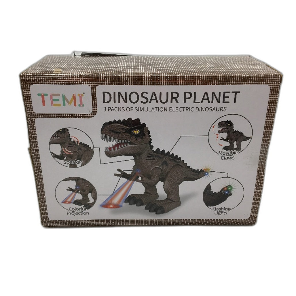 TEMI 3 Pack Electric Robot Walking Dinosaur Toy With Lights & Sounds Age 3+ NEW