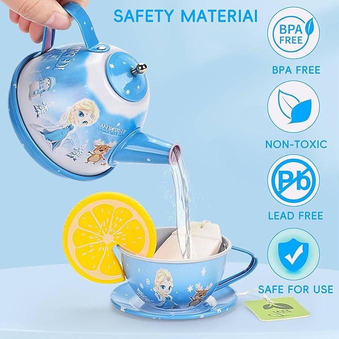 Snow Beauty Kids Girls Tea Party Dessert Playset Pretend Play Toys Age 3+ NEW