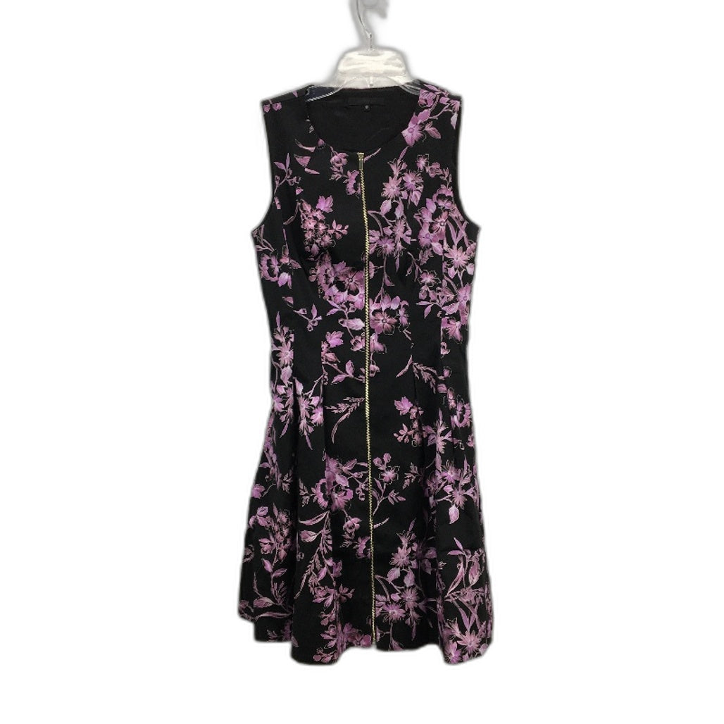 Portmans Sabrina Zip Through French Toile Black Dress Ladies Size AU 8 NEW