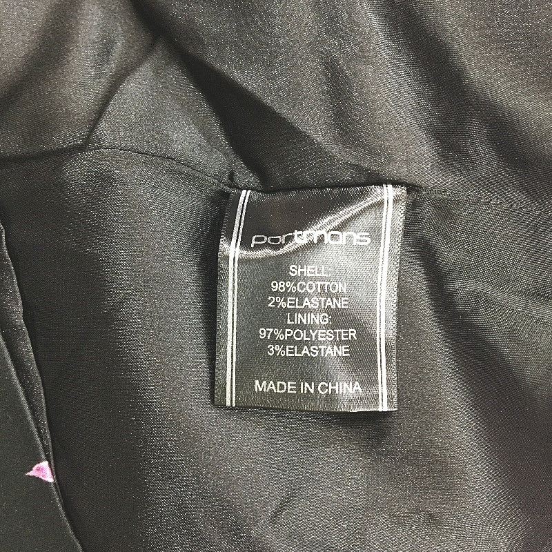 Portmans Sabrina Zip Through French Toile Black Dress Ladies Size AU 8 NEW