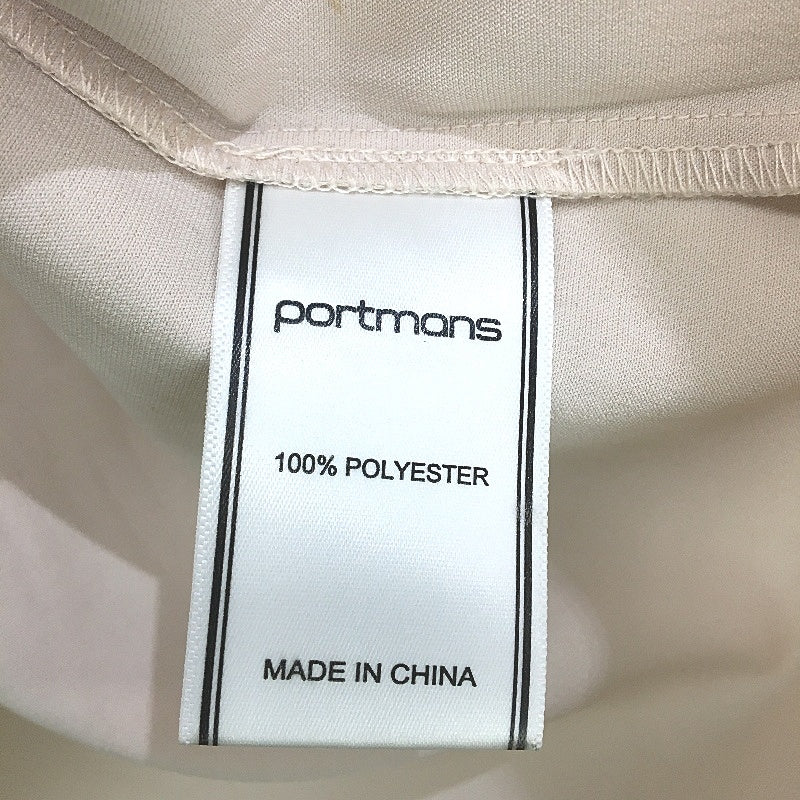 Portmans Shelley Satin Beigey Pink V Neck Shortsleeve Top Ladies Size AU 10 NEW