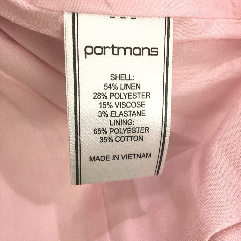 Portmans Blue Moon Linen Blend Carnation Pink Vest Ladies Size AU 8 NEW