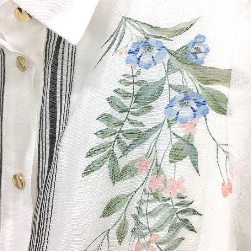 Portmans Penelope Sorrento Tile White Midi Shirt Dress Ladies Size AU 6 NEW