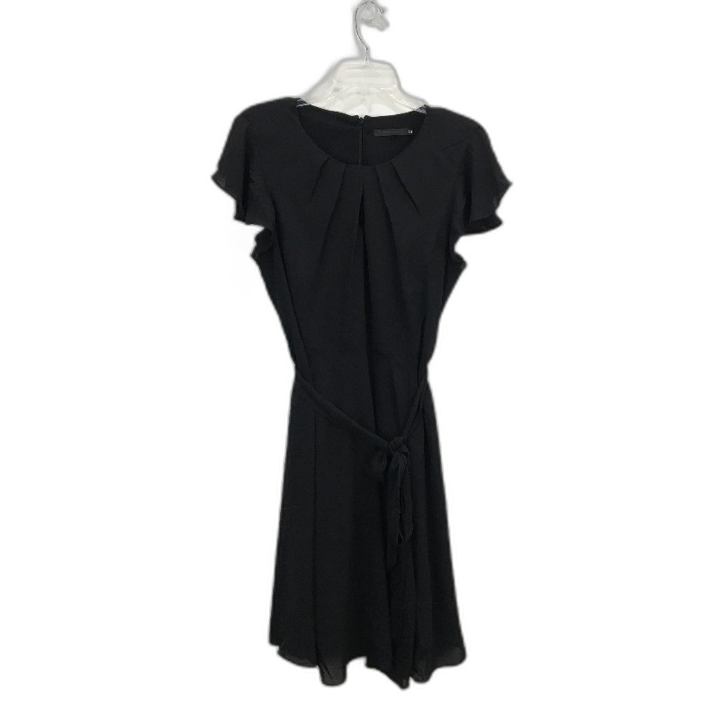 Portmans Kat Keyhole Fabric Belt Short Black Dress Ladies Size AU 14 NEW