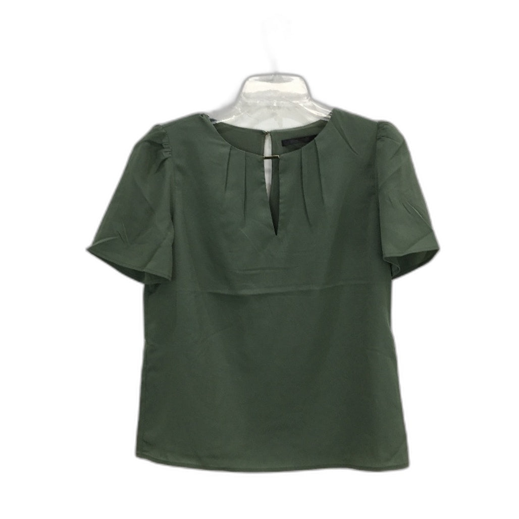 Portmans Daria Shell Olive Green Short Sleeve Top Ladies Size AU 6 NEW