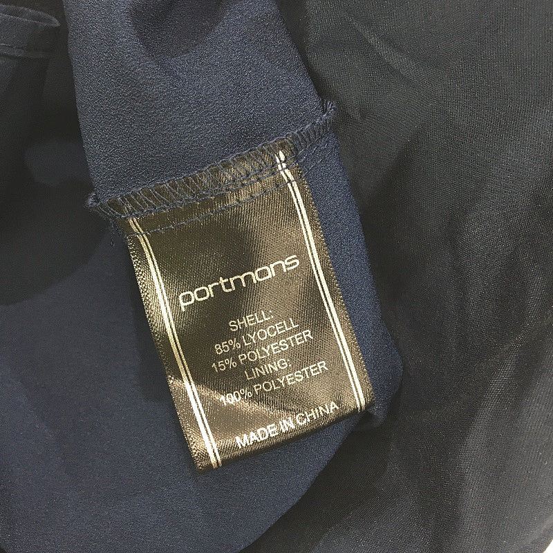 Portmans Chris Voile Russian Navy Blue Midi Dress Ladies Size AU 16 NEW