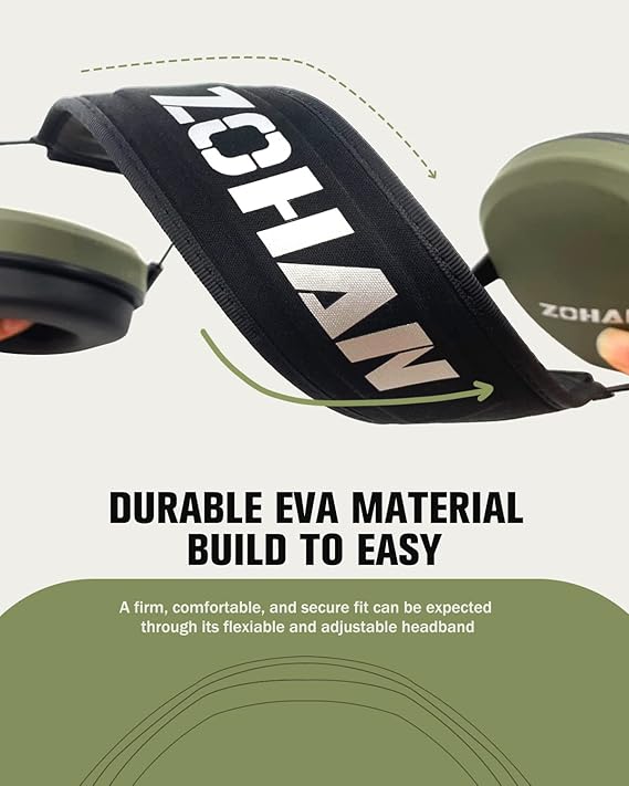 Zohan Compact Design EM018 27dB Army Green Passive Shooting Earmuff One Size NEW