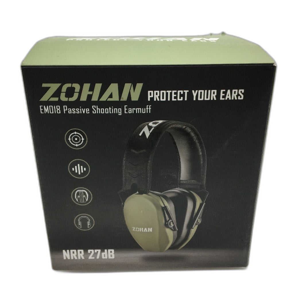 Zohan Compact Design EM018 27dB Army Green Passive Shooting Earmuff One Size NEW