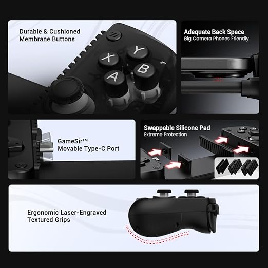 GameSir X5 Lite Type C Wired Black Mobile Game Controller for Android Phones NEW