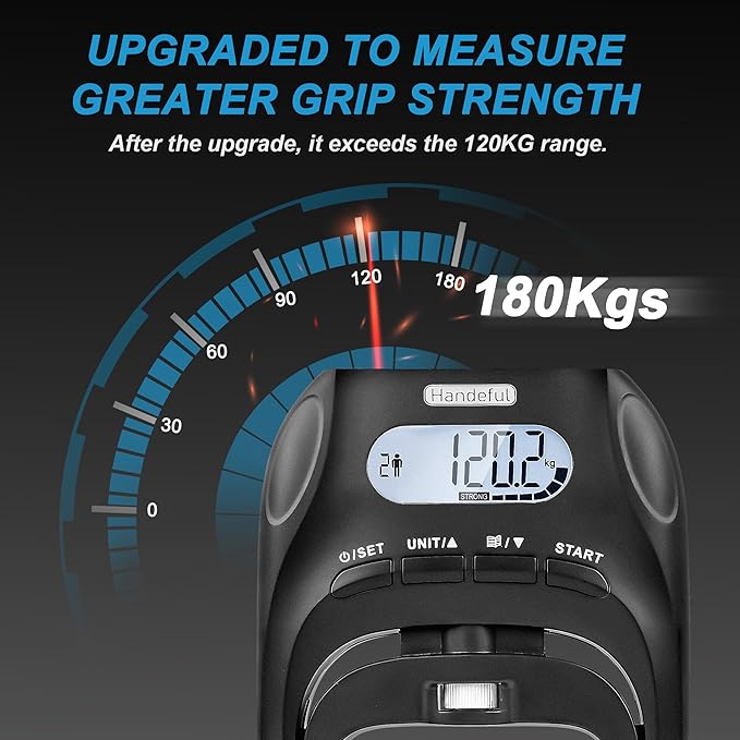 Handeful Digital Hand Dynamometer Grip Strength Tester Trainer Gauge NEW