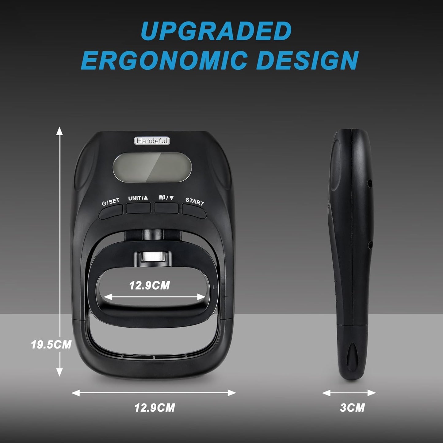 Handeful Digital Hand Dynamometer Grip Strength Tester Trainer Gauge NEW
