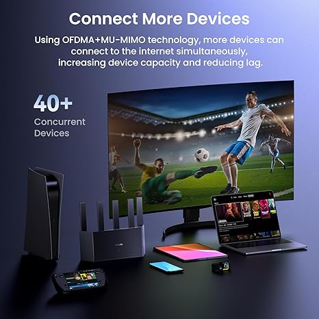 Tenda RX12L Pro AX3000 160MHz IPv6 Dual Band Gigabit WiFi 6 Router NEW