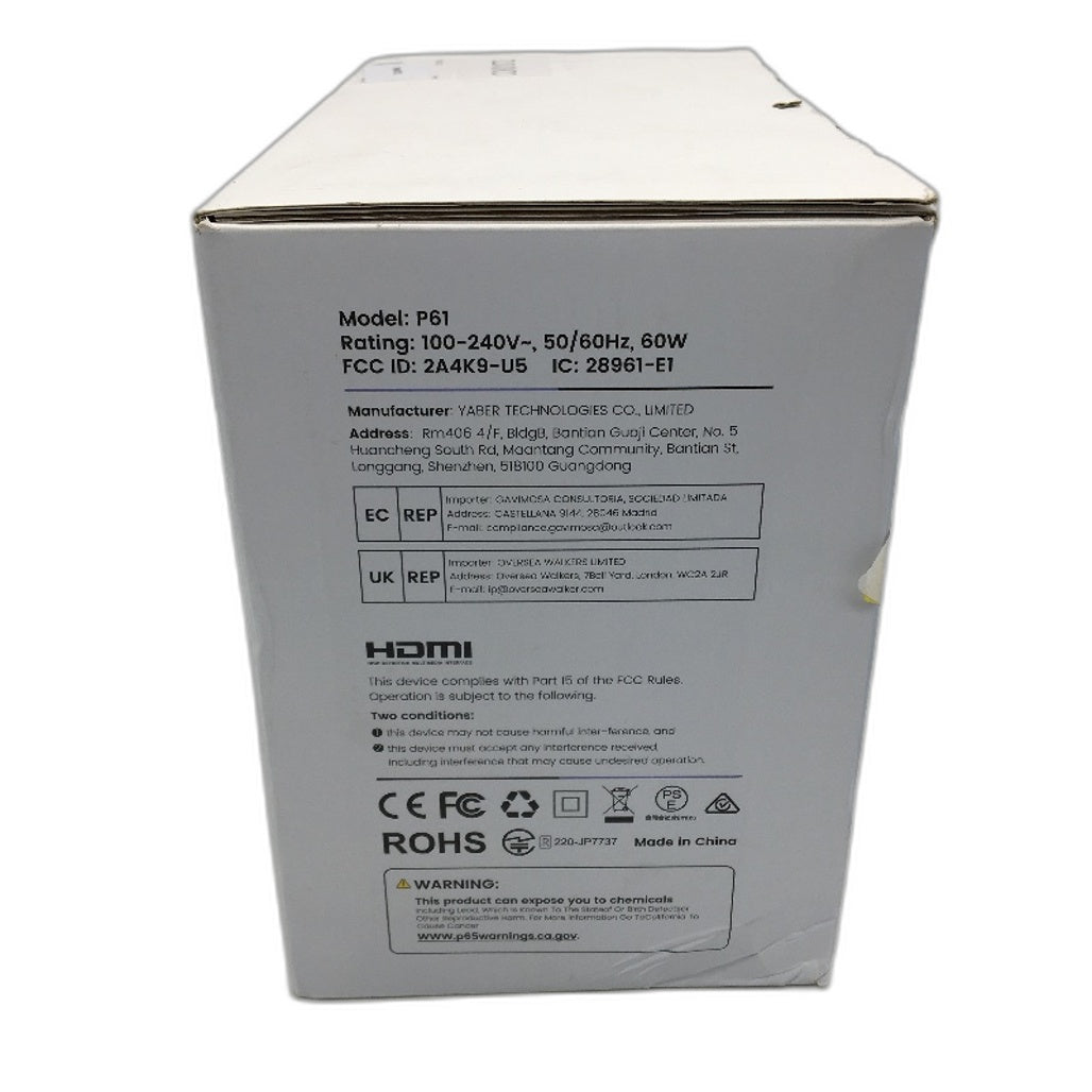 Wimius P61 5000 Lumen 5G WiFi Bluetooth FHD 1080P Mini Portable Projector DEMO