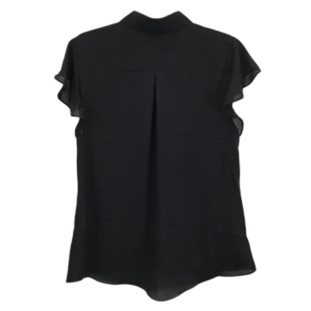 Portmans Aria Ruffle Flounced Sleeve Black Shirt Ladies Size AU 16 NEW